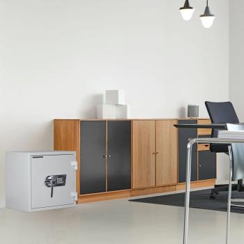 Rottner Papiersicherungsschrank EN2 Fire Master 50 Elektronikschloss lichtgrau T06430